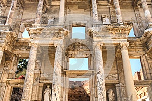 Ruins of Celsus Library in Ephesus, Turkey