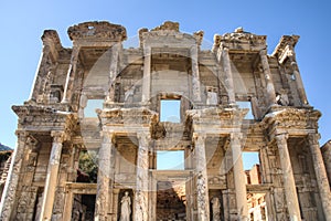 Ruins of Celsus Library in Ephesus, Turkey