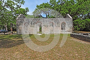 Ruins of the Chapel of Ease and graveyard near Beaufort, South C