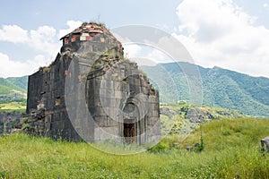 Ruins of Chapel at Kayan Fortress. a famous Historic site in Alaverdi, Lori, Armenia