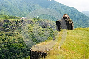 Ruins of Chapel at Kayan Fortress. a famous Historic site in Alaverdi, Lori, Armenia