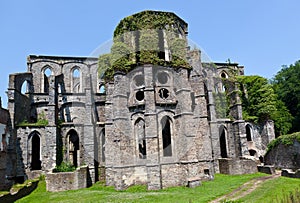 Ruins of the Choir of the church in the Abbey of Villers la Ville, Belgium photo