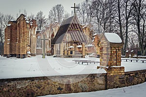 Ruins of church in Jalowka village, Poland