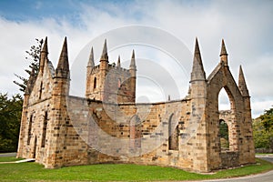 Ruins of church in port arthur historic jail