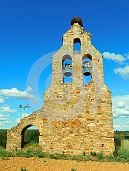 ruins of a ancient church in Zamora province photo