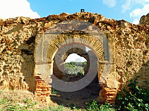 ruins of a ancient church in Zamora province photo