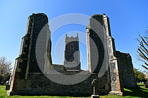 Ruins Church St Andrew, Walberswick UK,