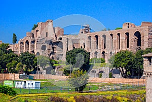 Ruins at Circulus Maximus in Rome, Italy