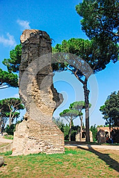 Ruins at Circulus Maximus in Rome, Italy