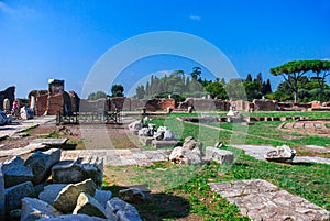 Ruins at Circulus Maximus in Rome, Italy