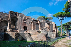 Ruins at Circulus Maximus in Rome, Italy