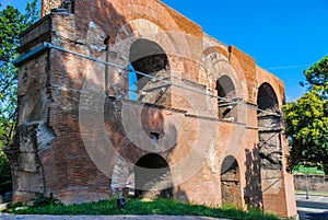 Ruins at Circulus Maximus in Rome, Italy