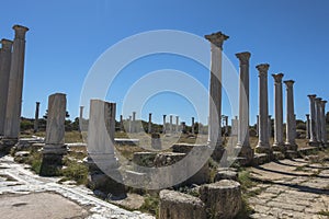 Ruins of City Salamis in Fama , Cyprus.