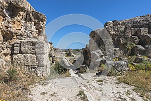 Ruins of City Salamis in Fama , Cyprus.