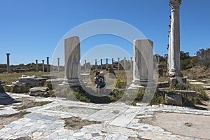 Ruins of City Salamis in Fama , Cyprus. photo