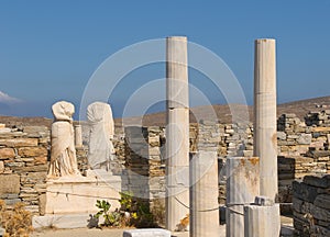 Ruins of Cleopatra house, Delos, Greece