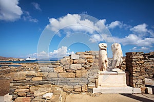 Ruins of Cleopatra House in Delos, Greece