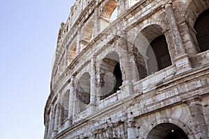 The ruins of the Colosseum