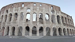 Ruins of Colosseum or Amphitheatrum Flavium largest amphitheater in the world an heritage of ancient Rome time