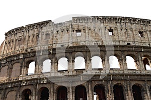 Ruins of the Colosseum in Rome, Italy