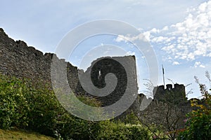 Ruins of Conwy castle in Wales