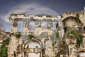 Ruins in Croatia, Split, Diocletian palace wall