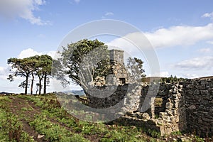 Ruins of Croft at Moss of Tolophin near Auchindoir in Aberdeenshire, Scotland