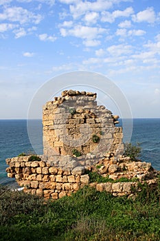 Ruins of crusaders fortress photo