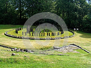 The ruins of dacians Sarmizegetusa Regia, also Sarmisegetusa, Sarmisegethusa