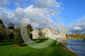 Ruins of Desmond Castle Bathed in Sunshine in Ireland