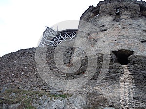 The ruins of Deva Fortress, Romania