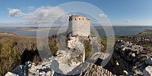 The ruins of the Devieky castle in Palava hills