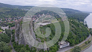 The ruins of Devin castle near Bratislava, Slovakia