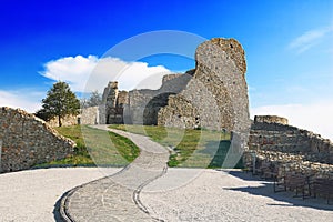 Ruins of Devin castle near city Bratislava, Slovakia