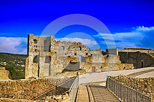 Ruins of Devin castle near city Bratislava, Slovakia