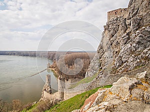 Devin castle over the Danube river in Bratislava, Slovakia