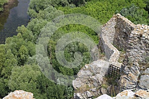 Ruins of Devin castle over Danube river near Bratislava