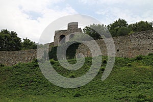 Ruins of Devin castle over Danube river near Bratislava