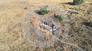 Ruins of the Dir Aziz Synagogue, built in the Byzantine period, at the beginning of the sixth century AD. It is located on the