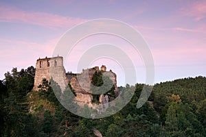 Ruins of Divci Kamen gothic castle