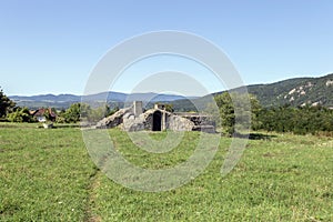 Ruins of the Domos monastery church at the Danube bend in Hungary