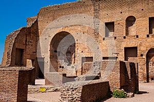 Ruins at the Domus Augustana on Palatine Hill in Rome