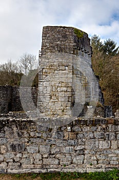 Ruins donjon fortress, Crevecoeur, Leffe, Dinant, Belgium