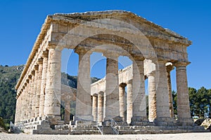 Ruins of Doric Temple in Segesta, Sicily photo