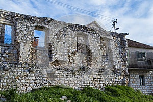 Ruins of the Duke Conte palace, Vrgada, Croatia