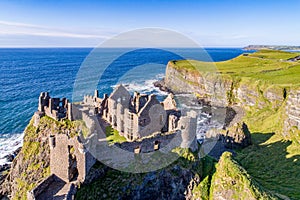 Ruins of Dunluce Castle in Northern Ireland