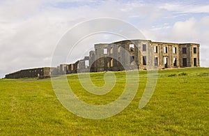 The ruins of the Earl Bishop`s flamboyant house in the grounds of the Downhill Demesne near Coleraine