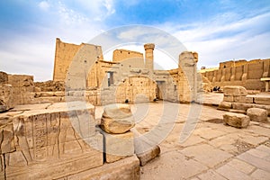 Ruins of Edfu Temple of Horus in Idfu Egypt photo