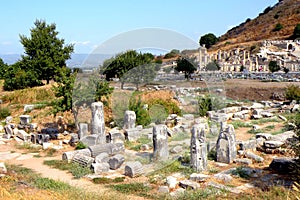 Ruins in Efes , near Mary church