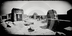 Ruins of Egypt Tombs, through a Pinhole Camera